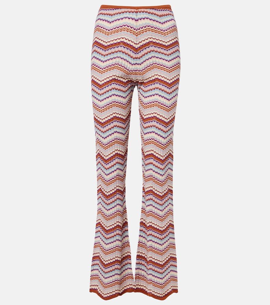 rixo boni chevron cotton flared pants