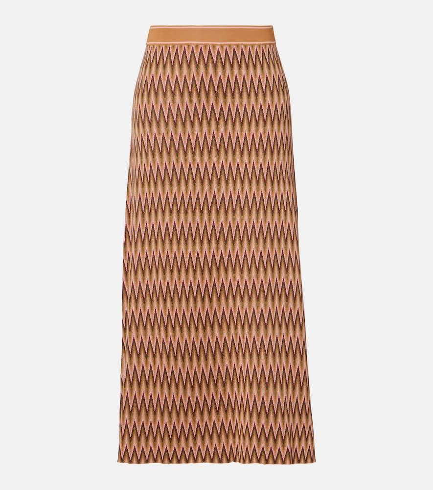 rixo brandy jacquard midi skirt