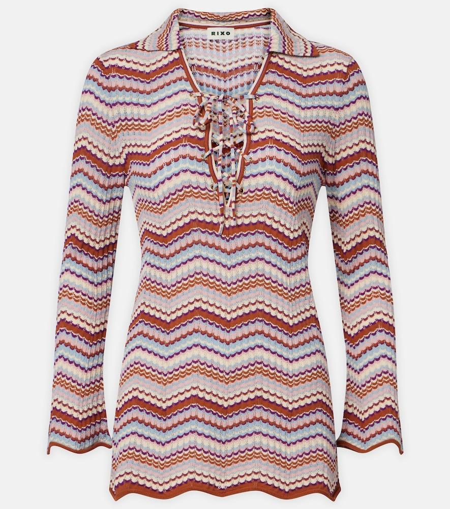 rixo brody chevron cotton top