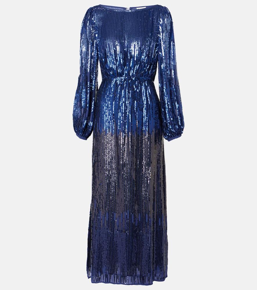rixo coco sequined midi dress