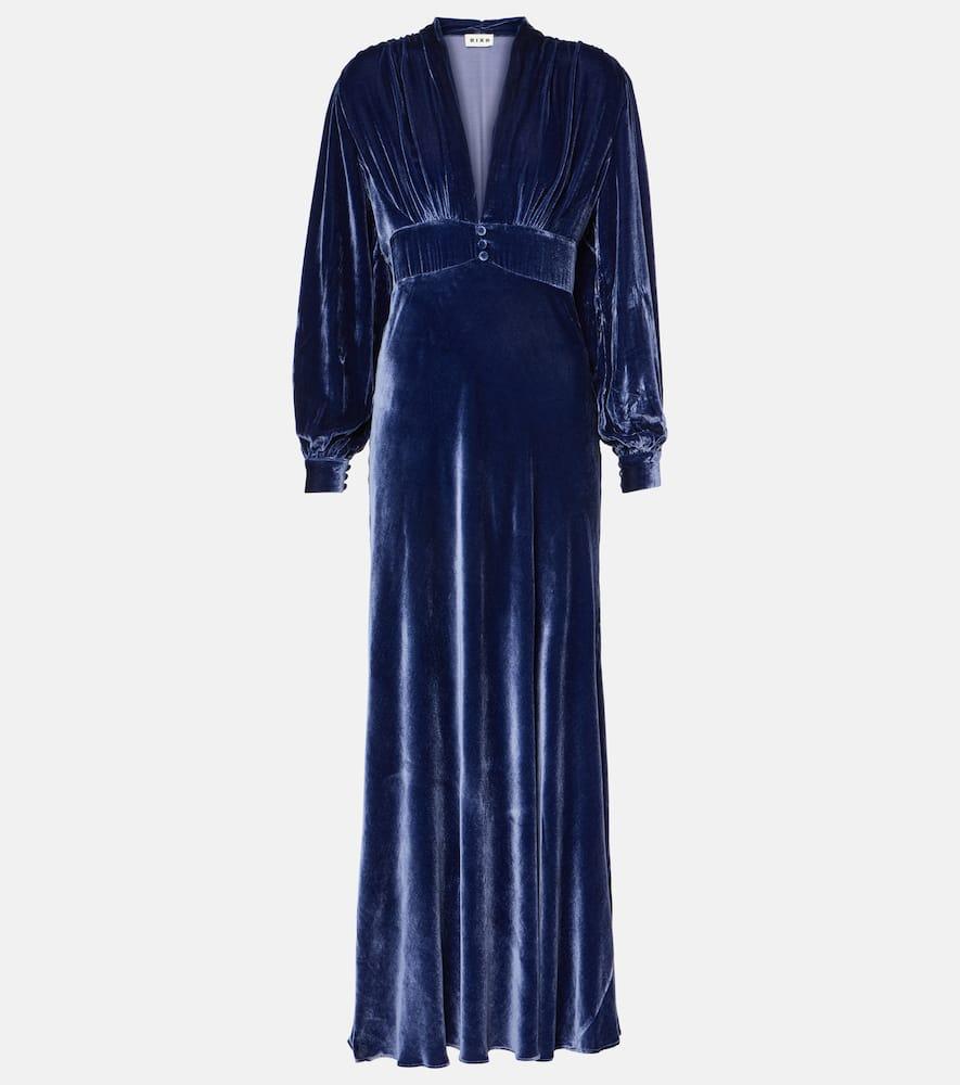 rixo emery velvet maxi dress