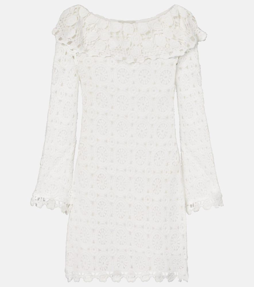 rixo envalira cotton crochet minidress