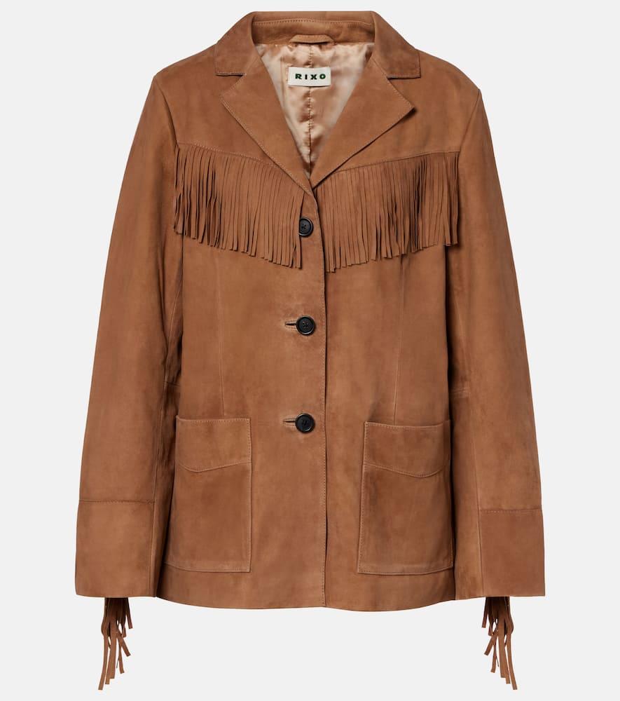 rixo fringed suede jacket