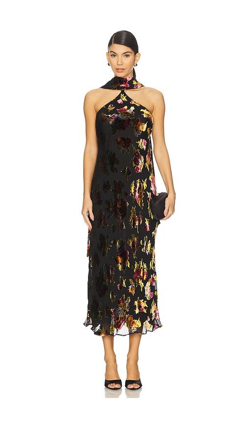 rixo hayley dress in black.
