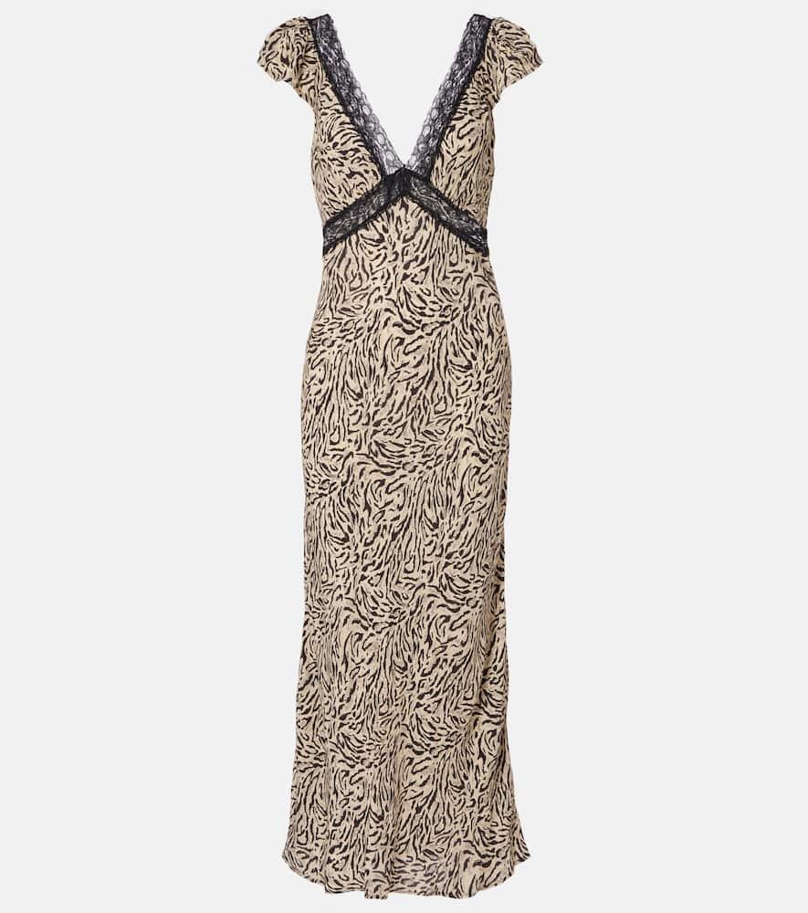 rixo iggy embroidered midi dress