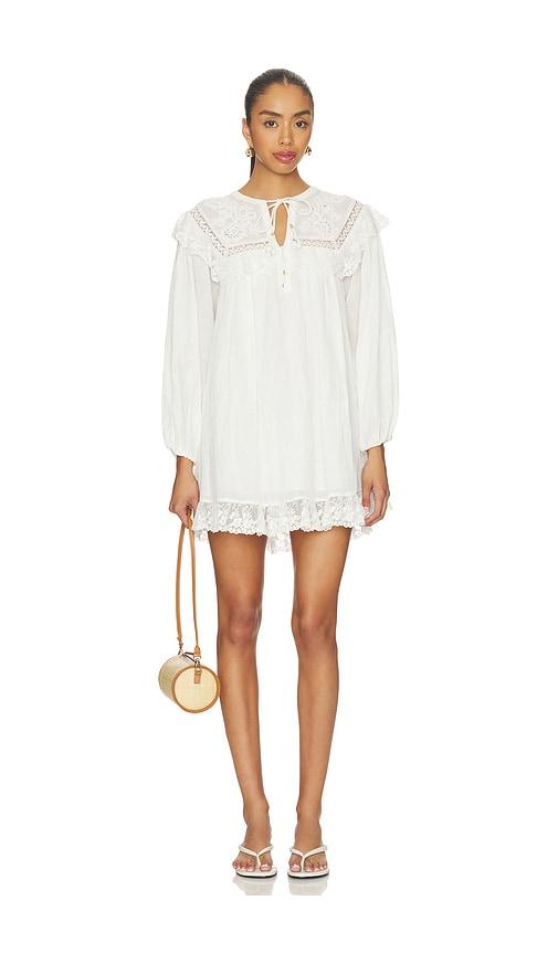 rixo inez dress in ivory.