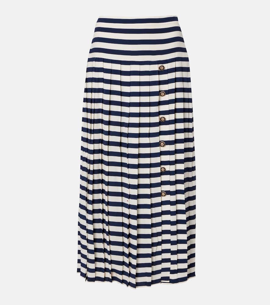 rixo lea striped midi skirt