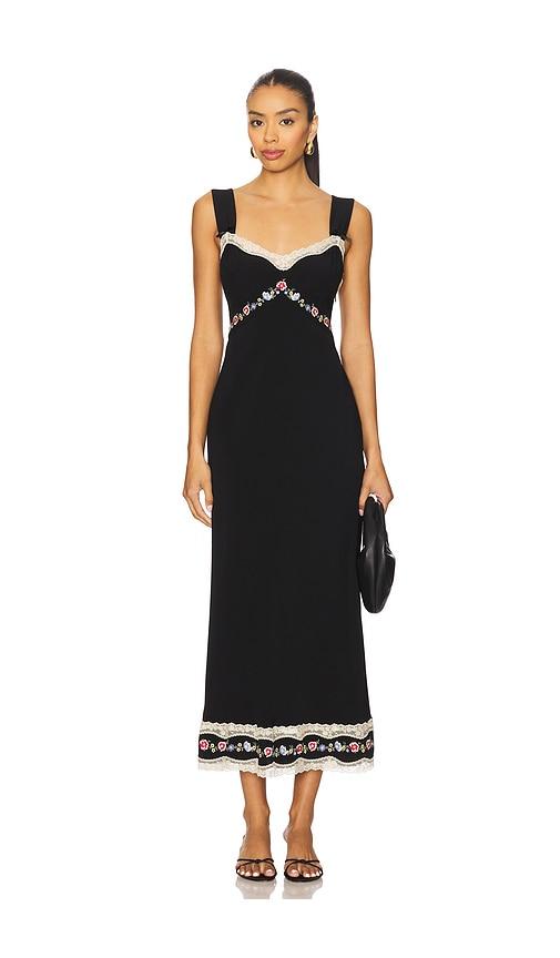 rixo lucie dress in black.