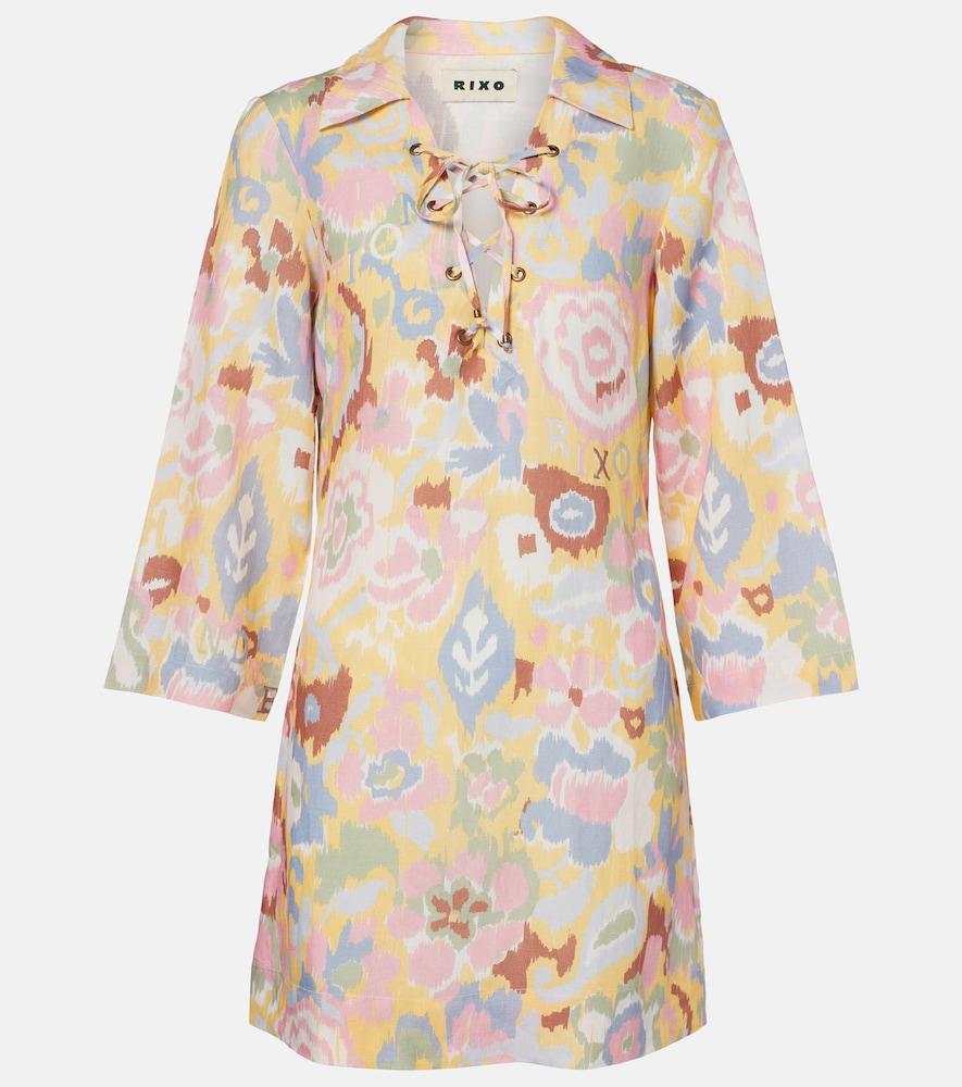 rixo lucien printed minidress