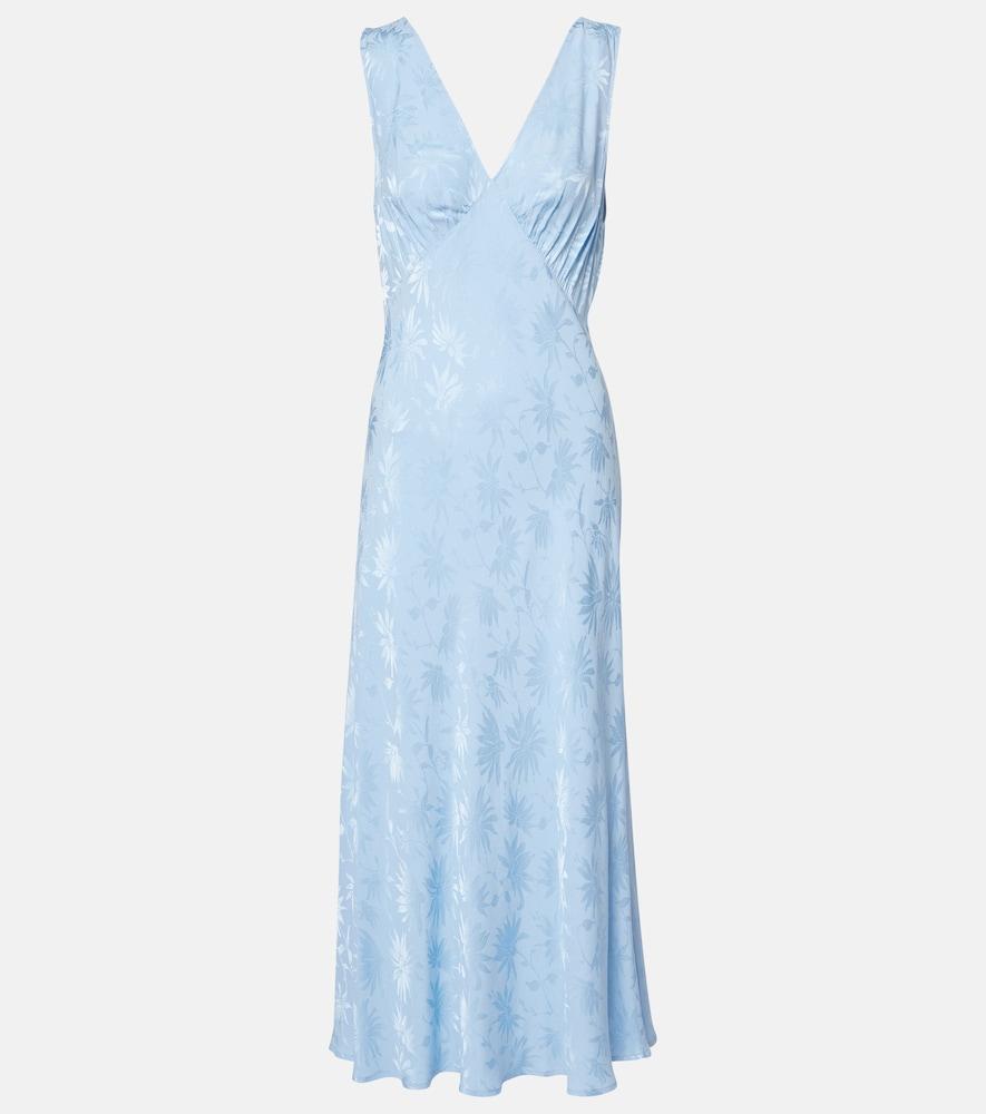 rixo sandrine floral jacquard midi dress