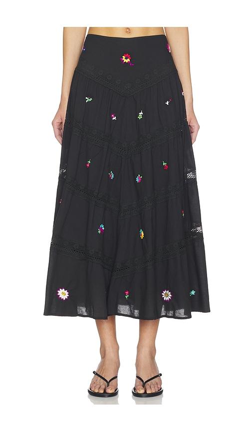 rixo sigrid skirt in black.