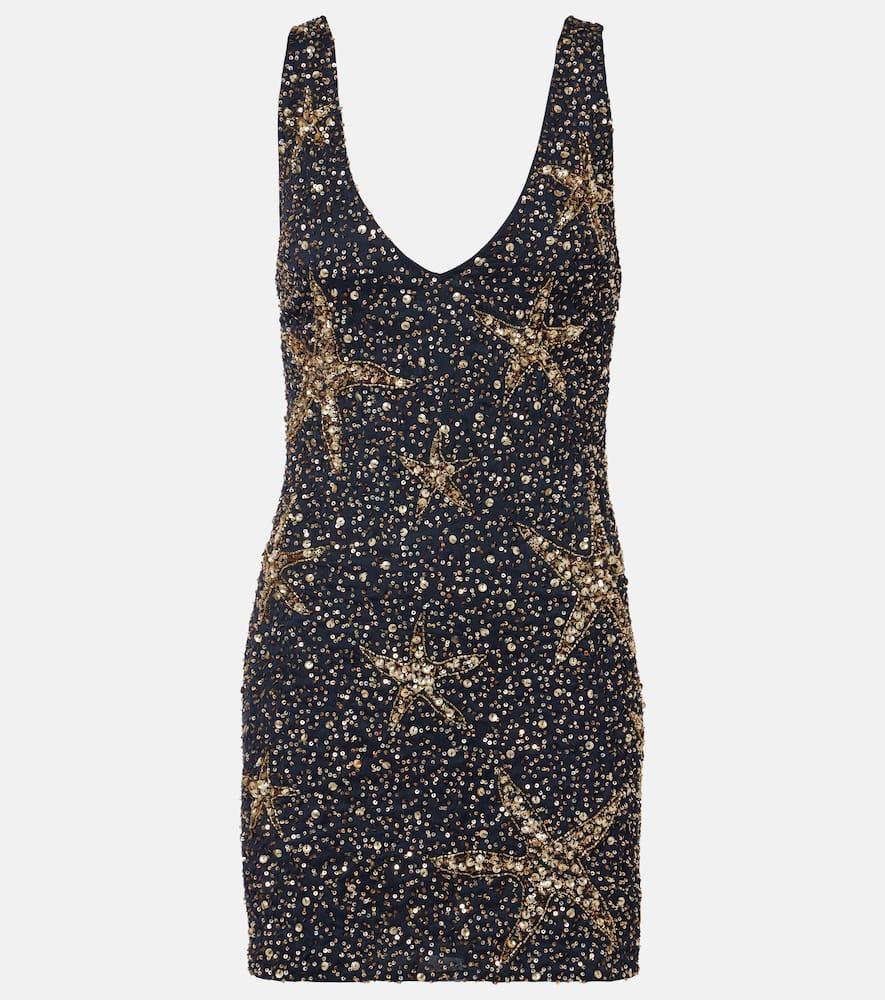 rixo star fish sequined minidress