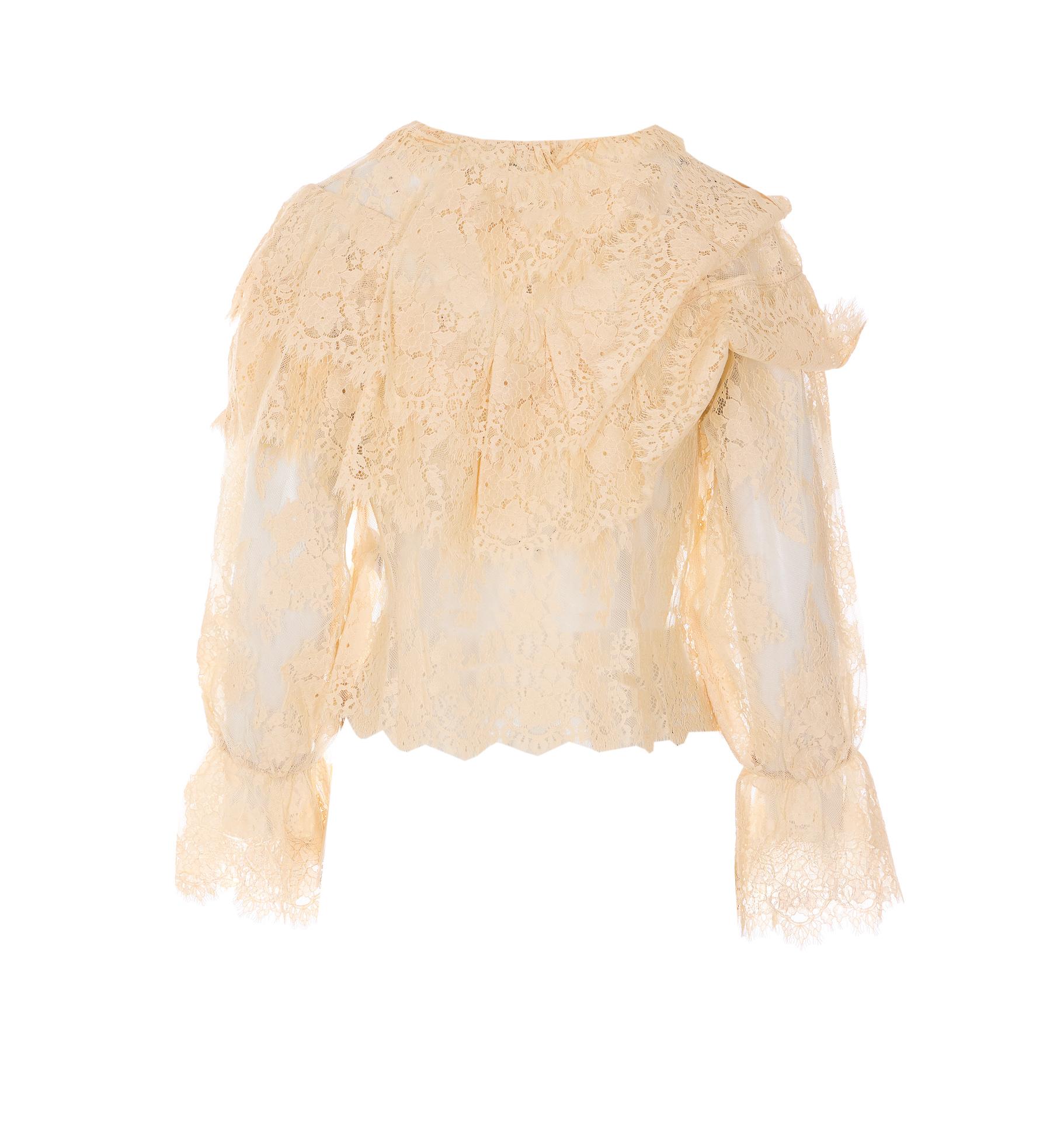 rixo top beige polyamide - women