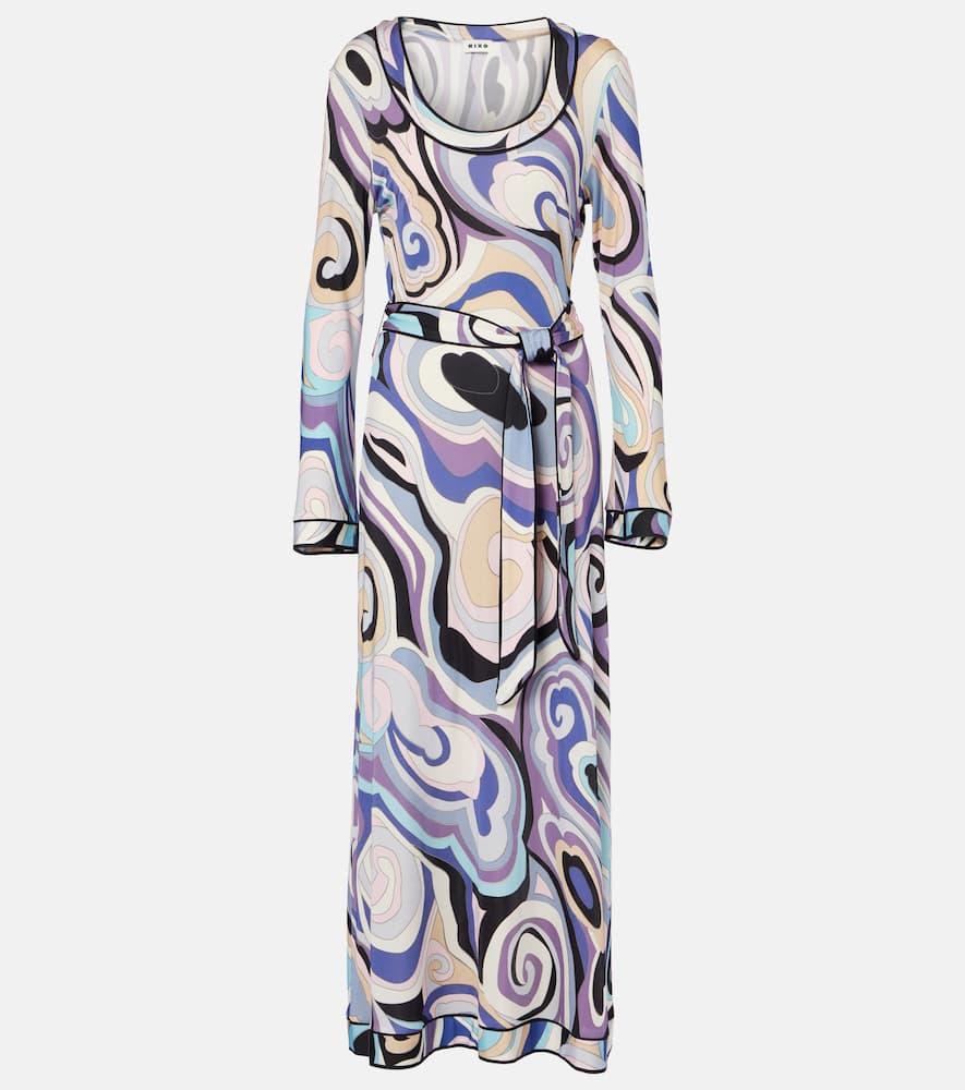rixo vero printed maxi dress