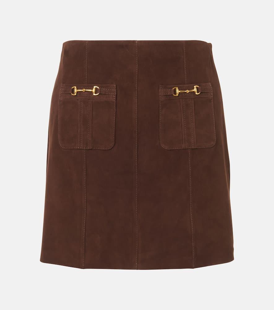rixo wiley suede miniskirt