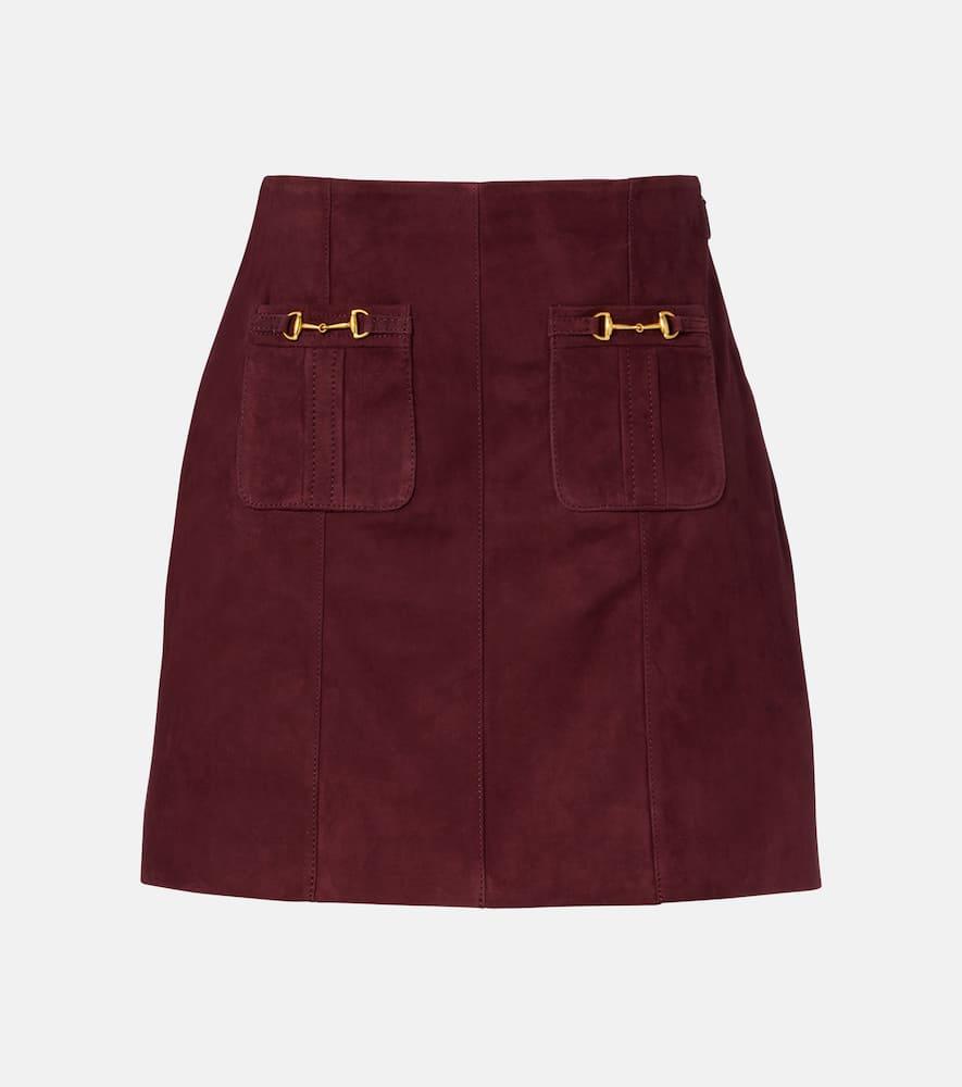 rixo wiley suede miniskirt