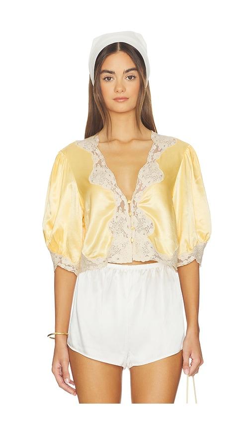 rixo yasmin top in yellow.