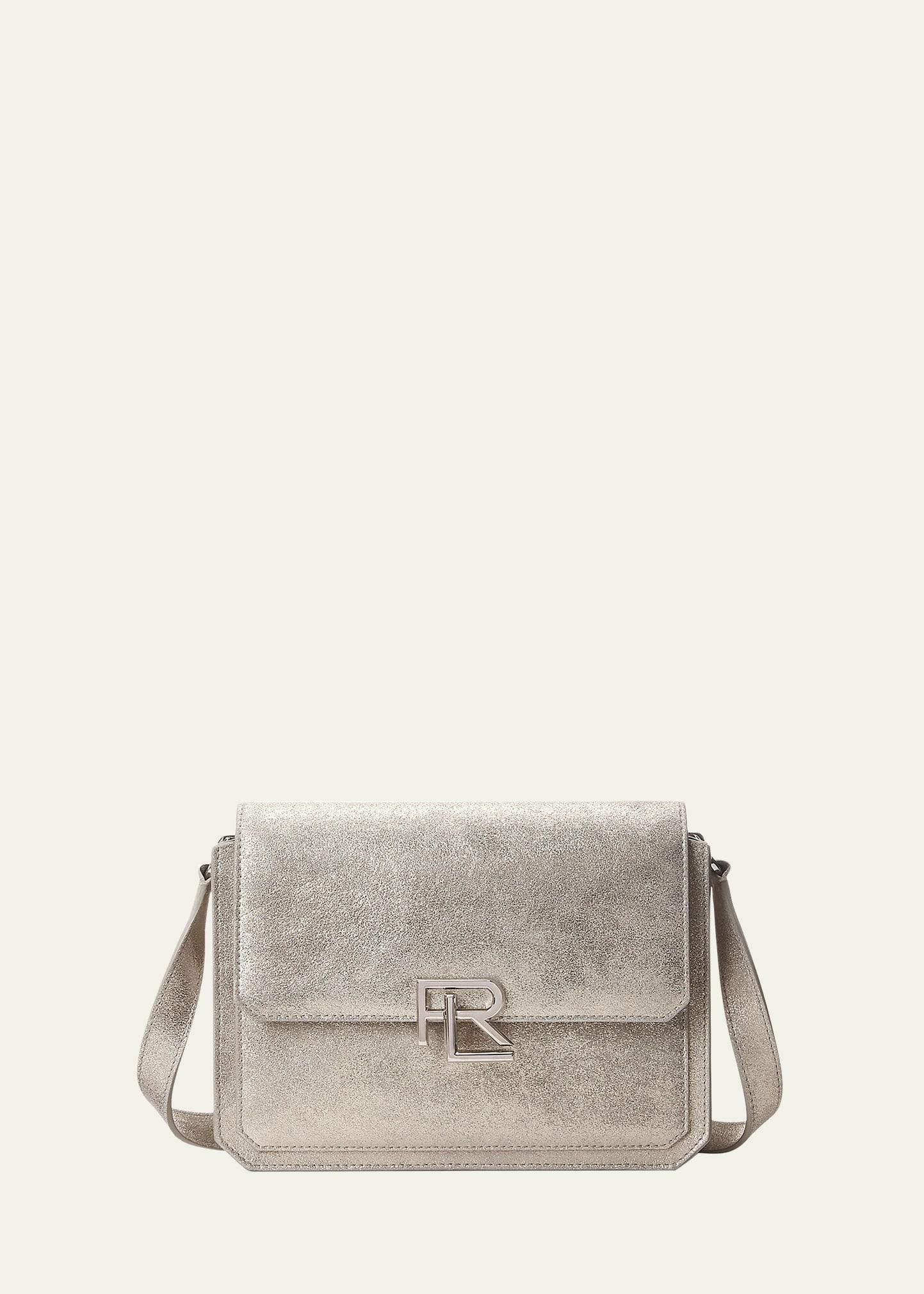 rl 888 metallic leather crossbody bag