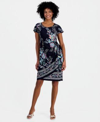 robbie bee womens mini sarong dress