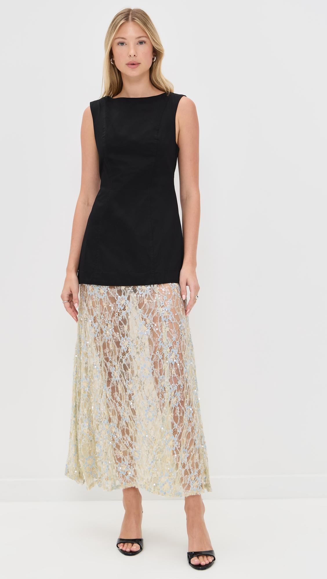 robbie sequin maxi dress black
