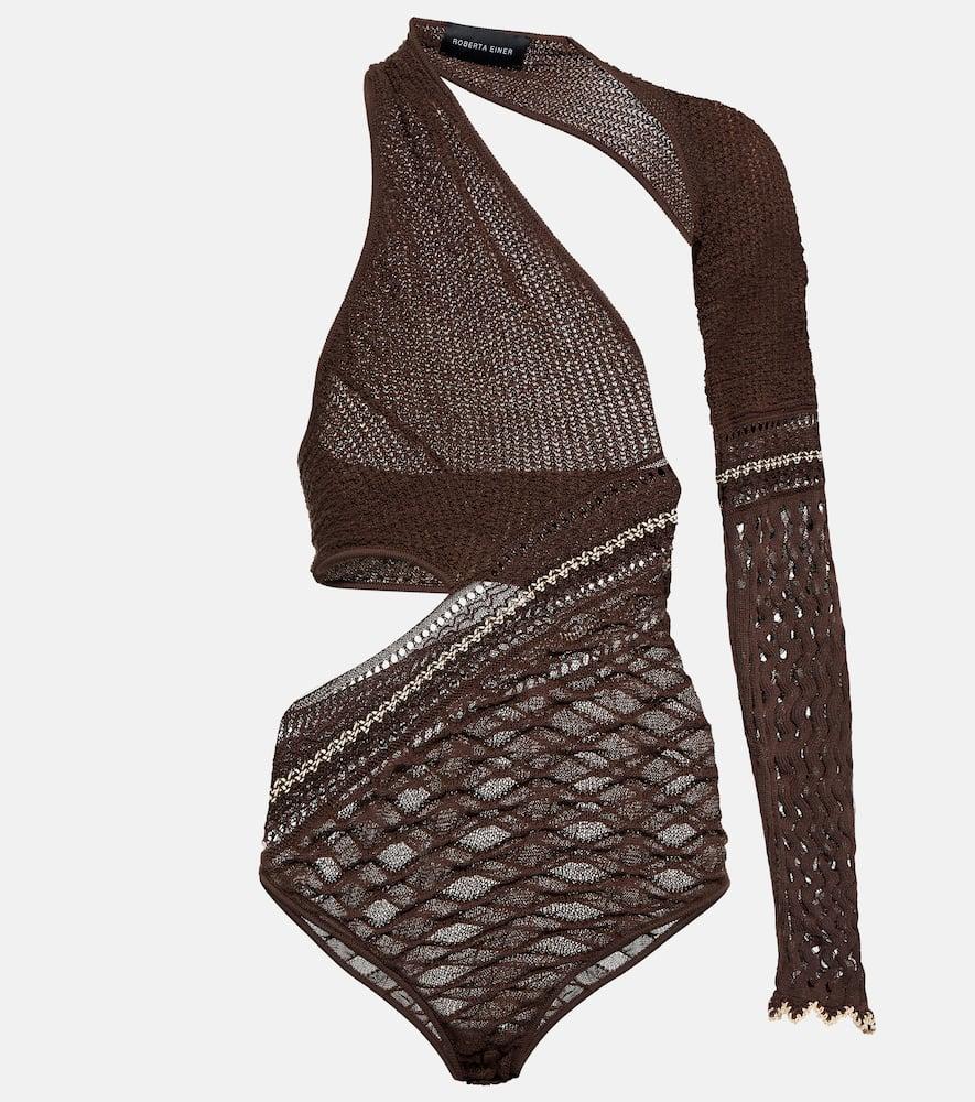 roberta einer dina asymmetric knit bodysuit