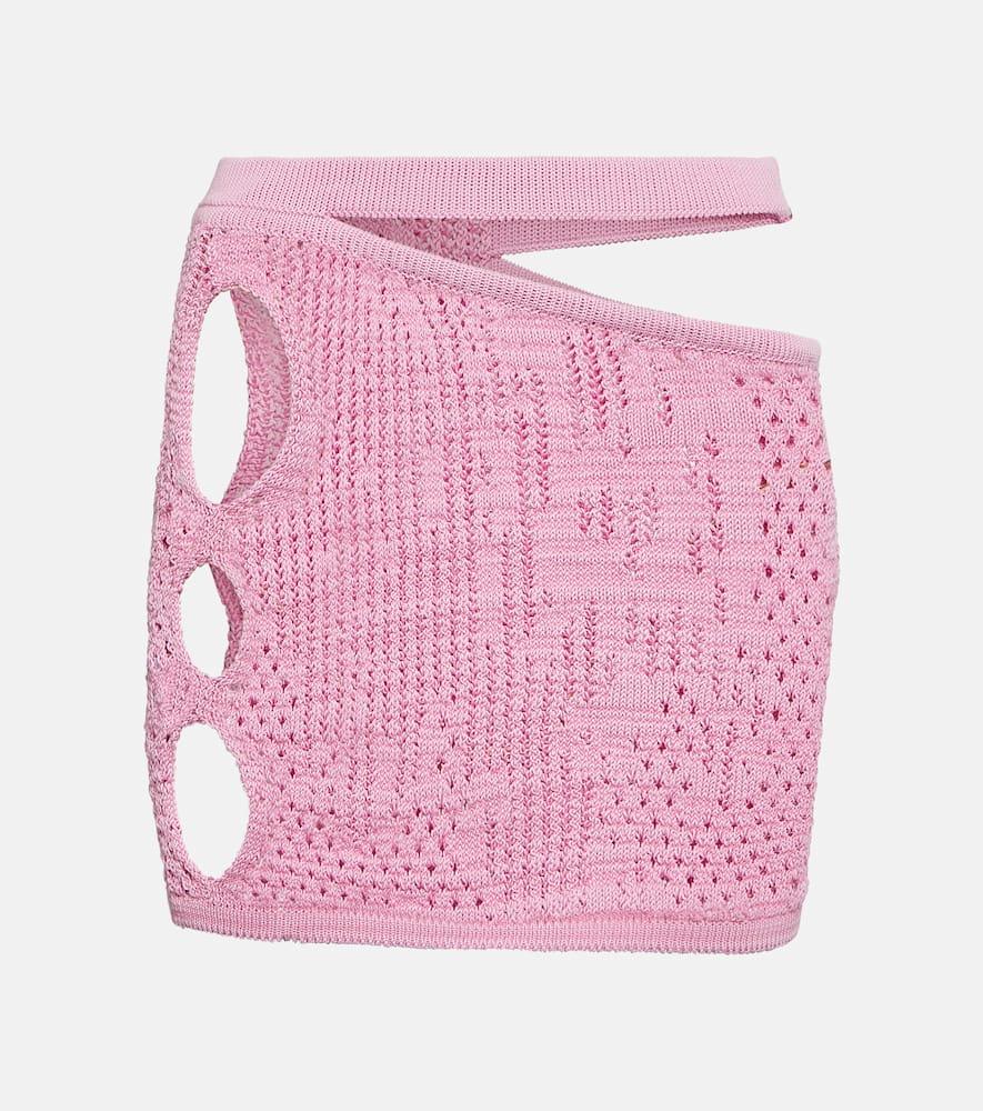 roberta einer distressed cutout cotton