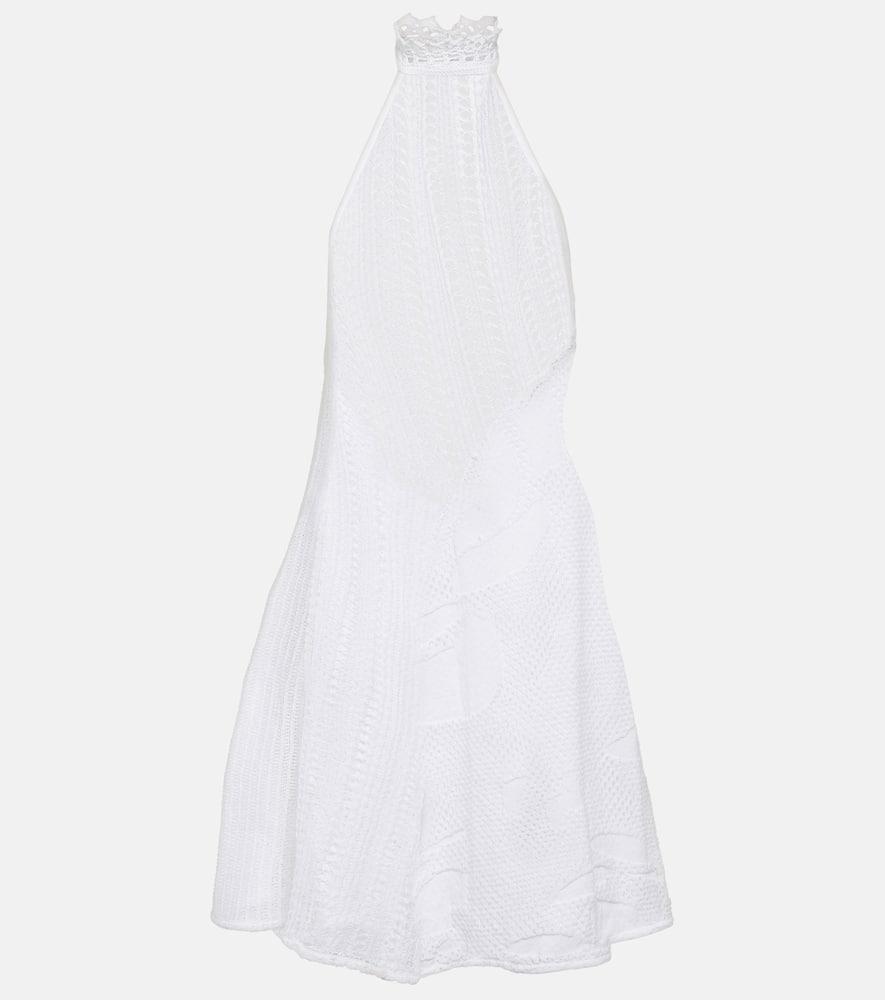 roberta einer sleek halterneck knit minidress