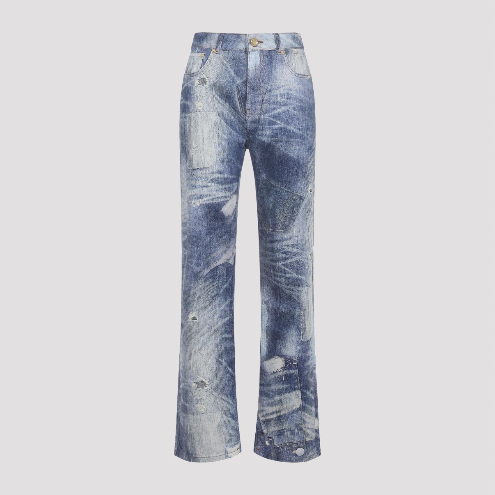 roberto cavalli 5-pocket jeans blue cotton elastane - women