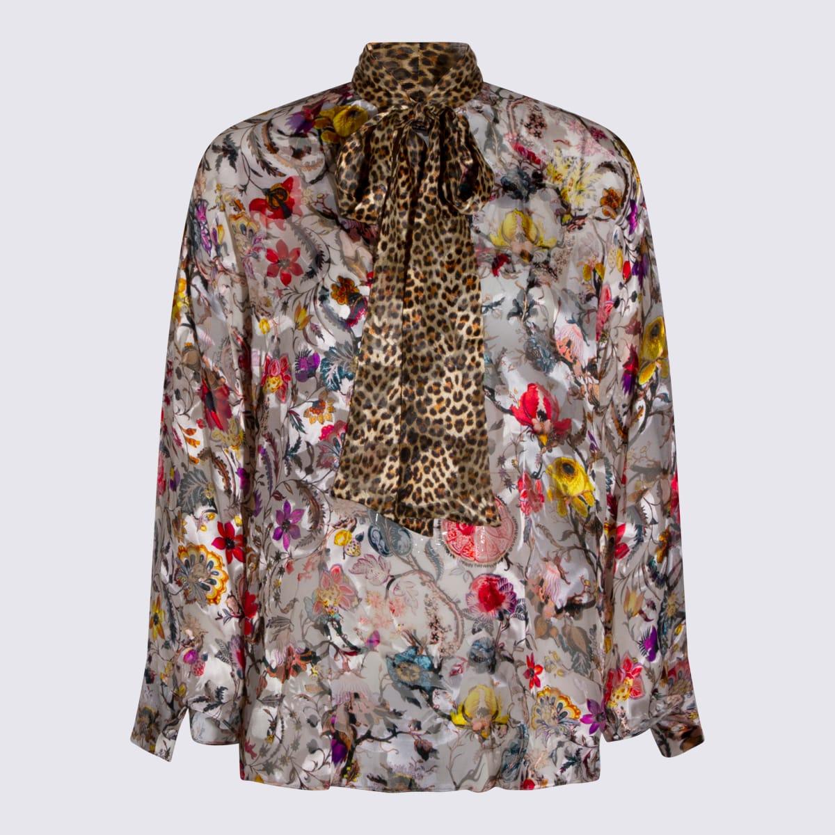roberto cavalli beige viscose shirt