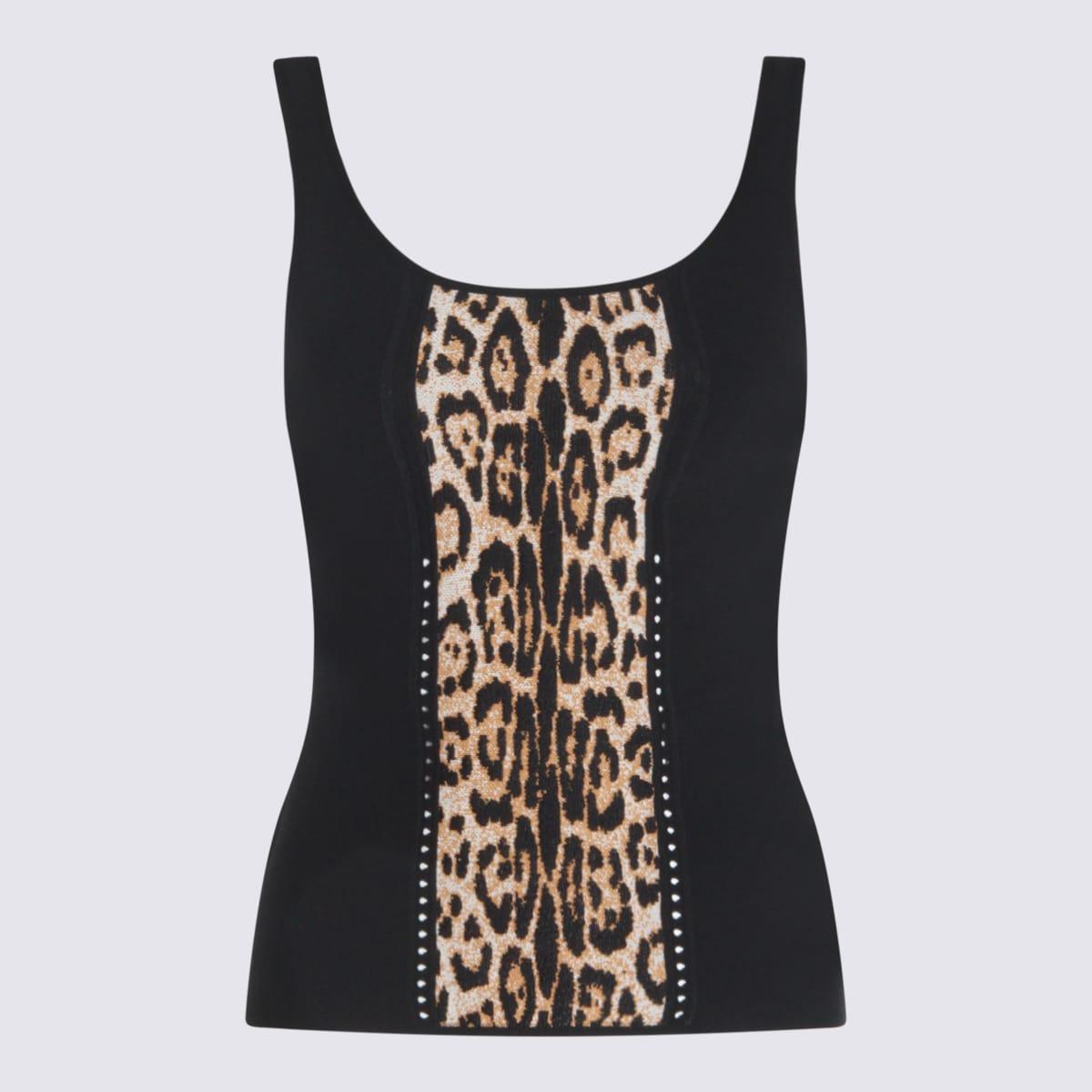 roberto cavalli black viscose top