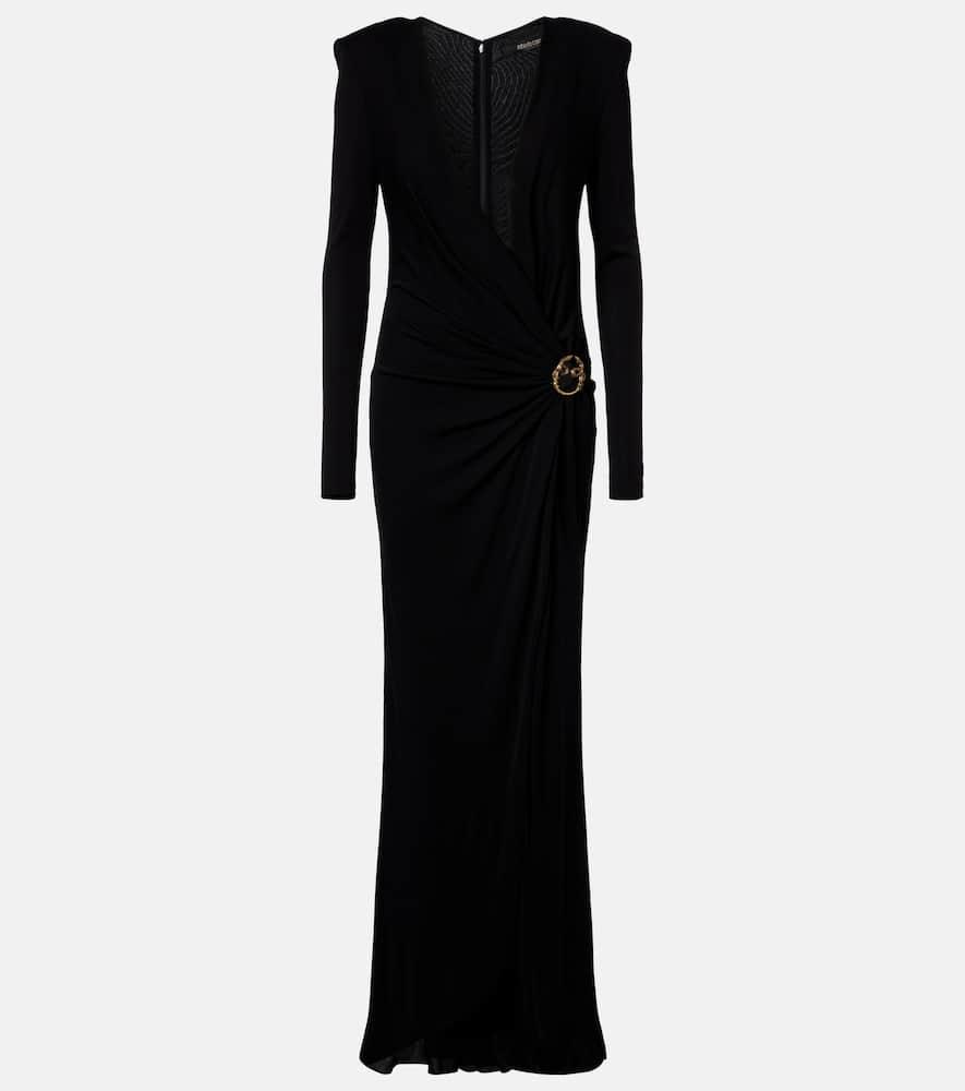 roberto cavalli draped gown