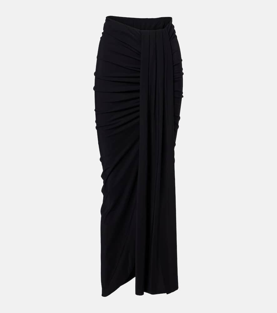 roberto cavalli draped midi skirt