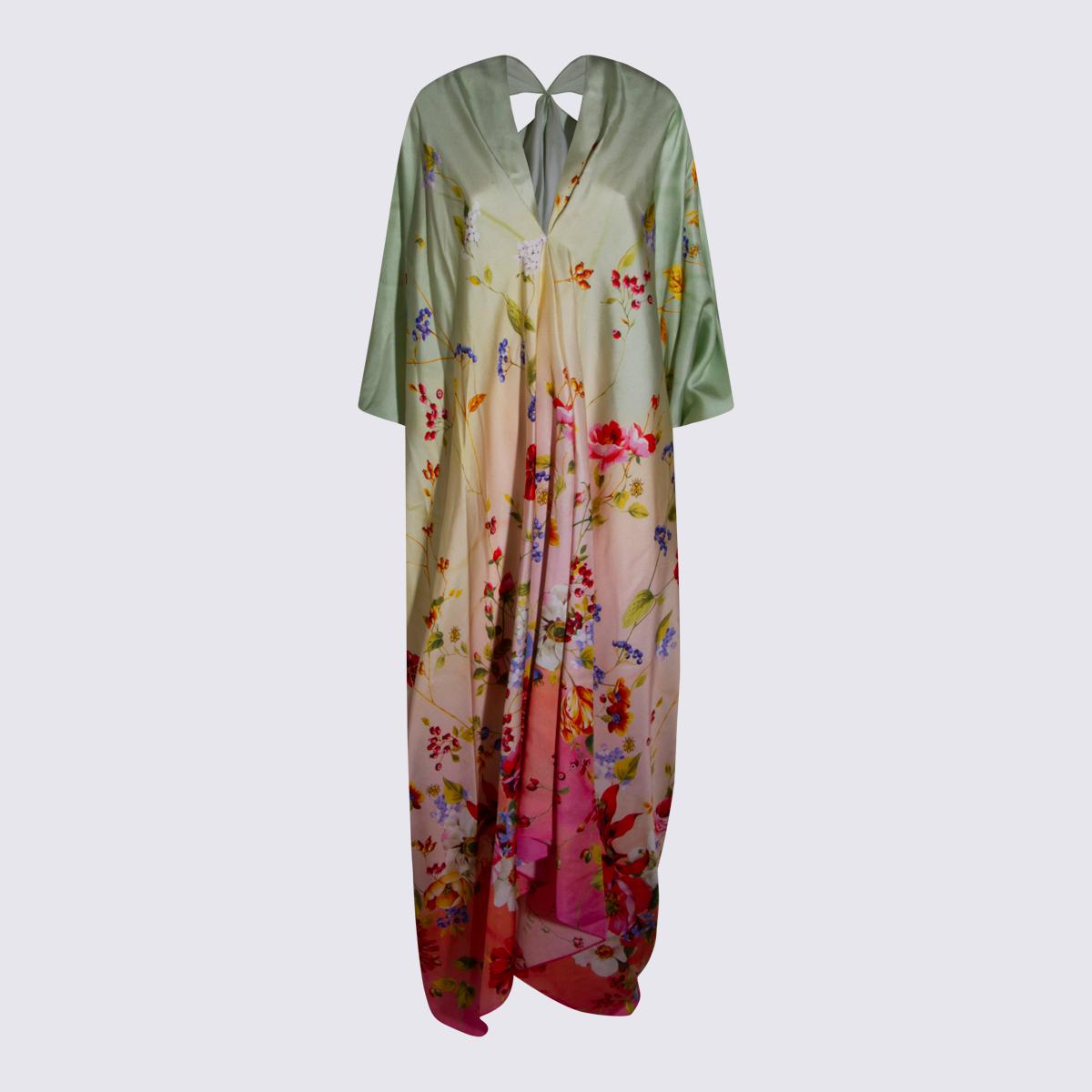 roberto cavalli dresses green/fuchsia - women
