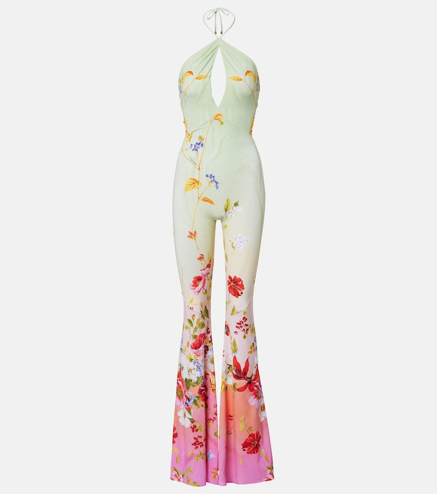 roberto cavalli floral jumpsuit