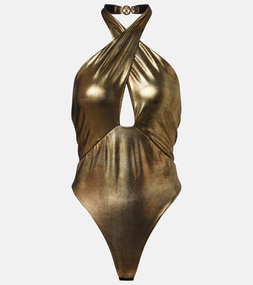 roberto cavalli halterneck bodysuit