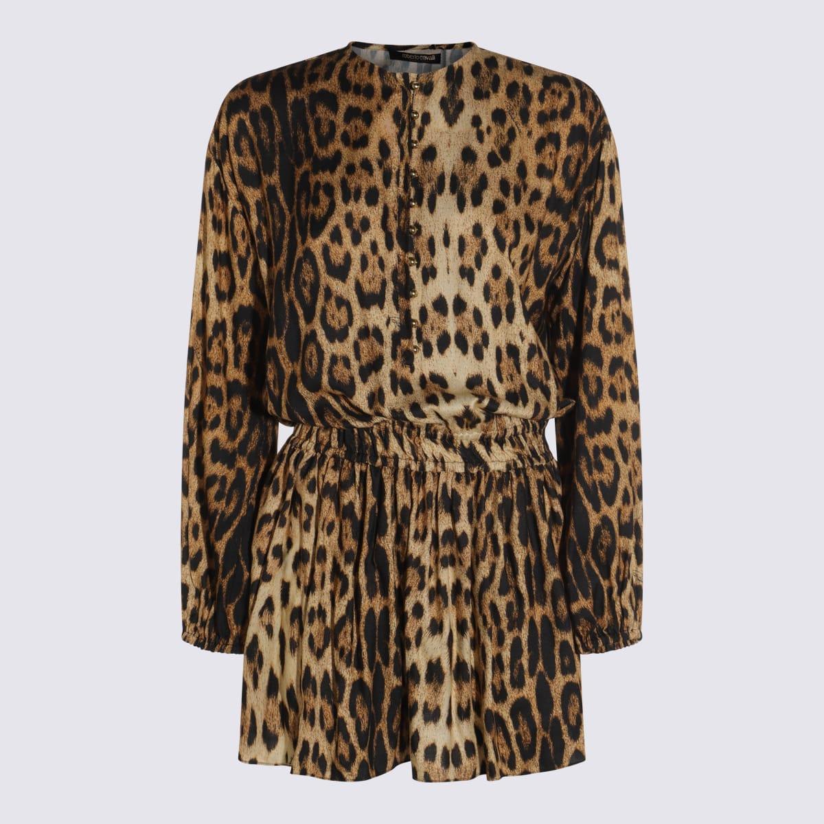 roberto cavalli leopard dress