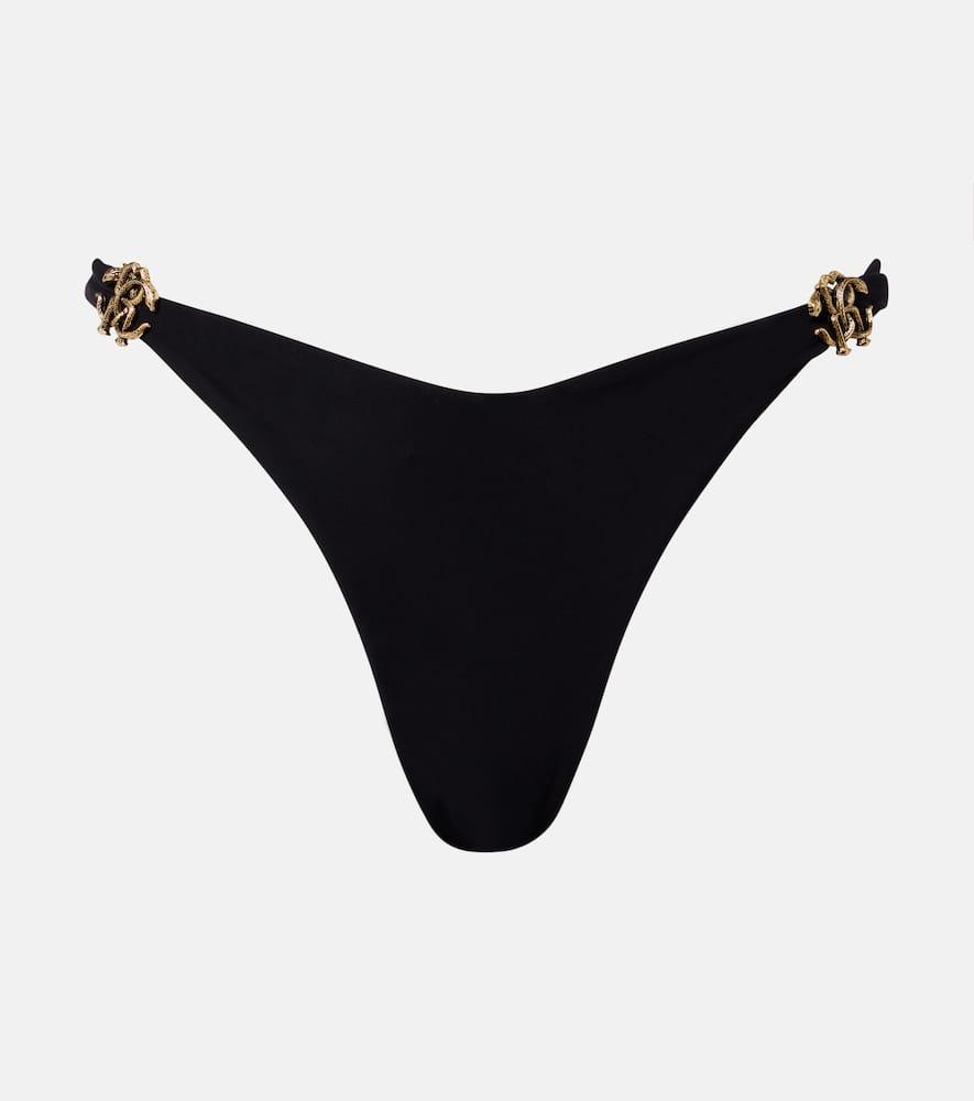 roberto cavalli logo bikini bottoms
