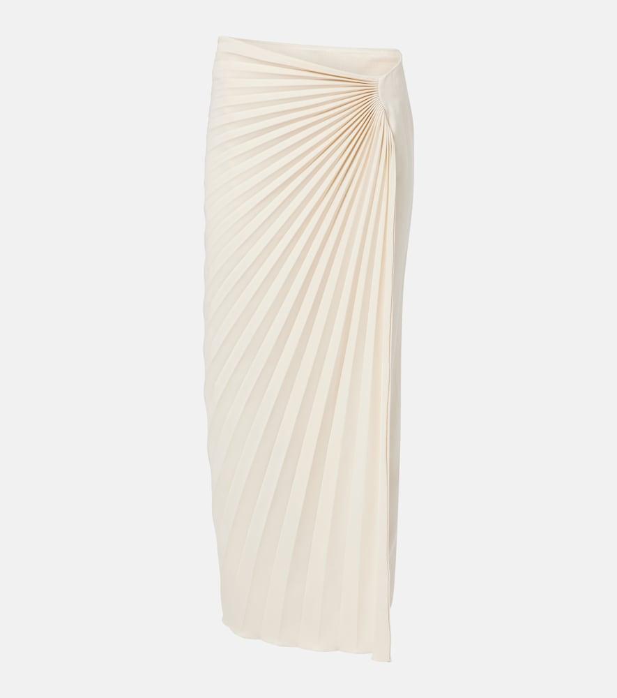 roberto cavalli pleated midi skirt