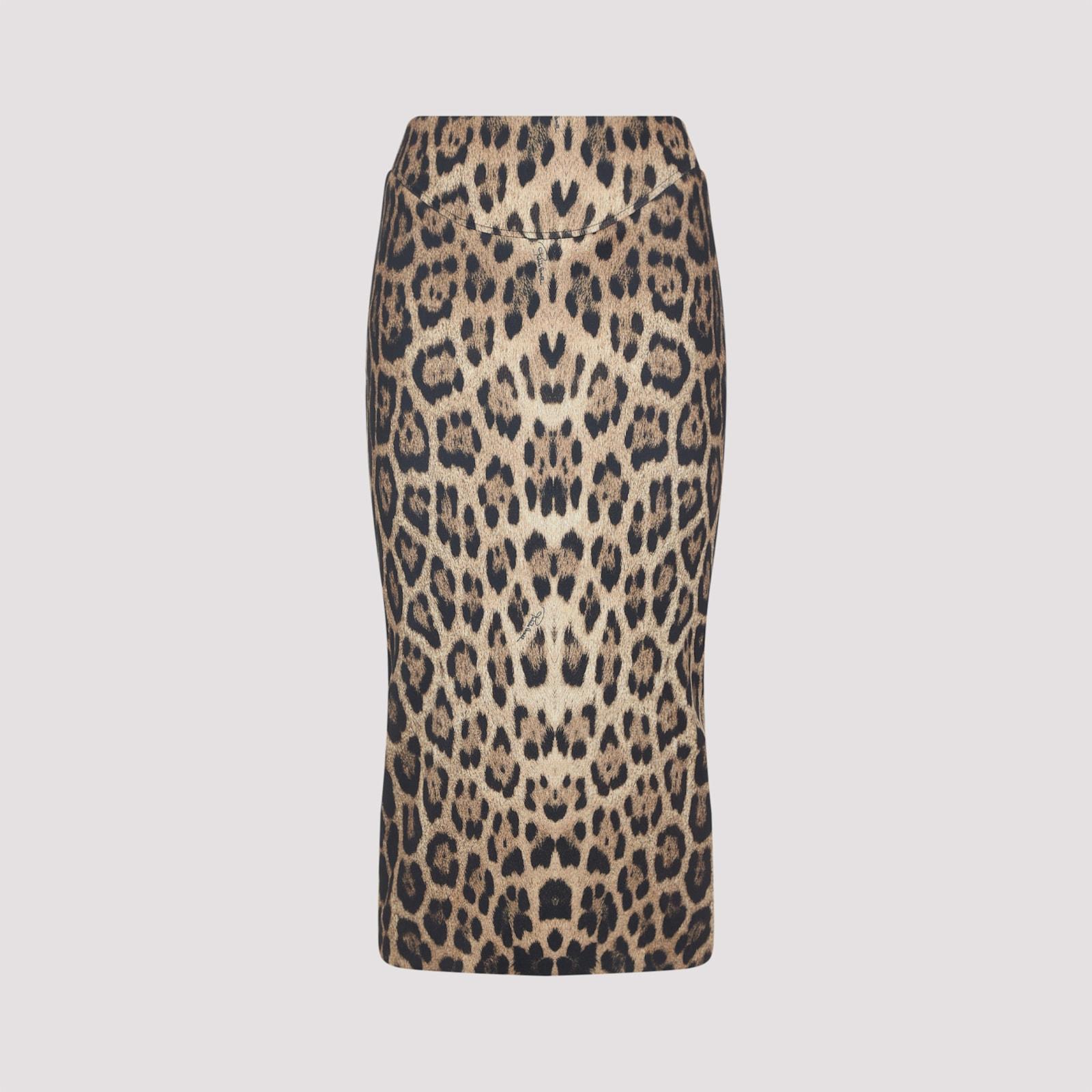 roberto cavalli polyester midi skirt