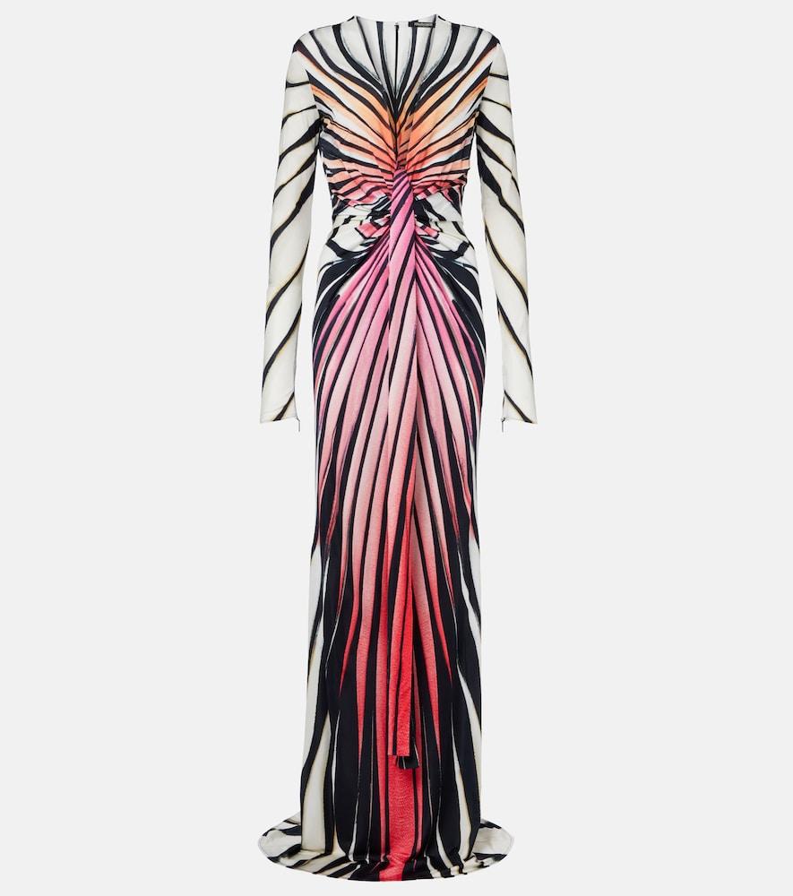 roberto cavalli printed gown