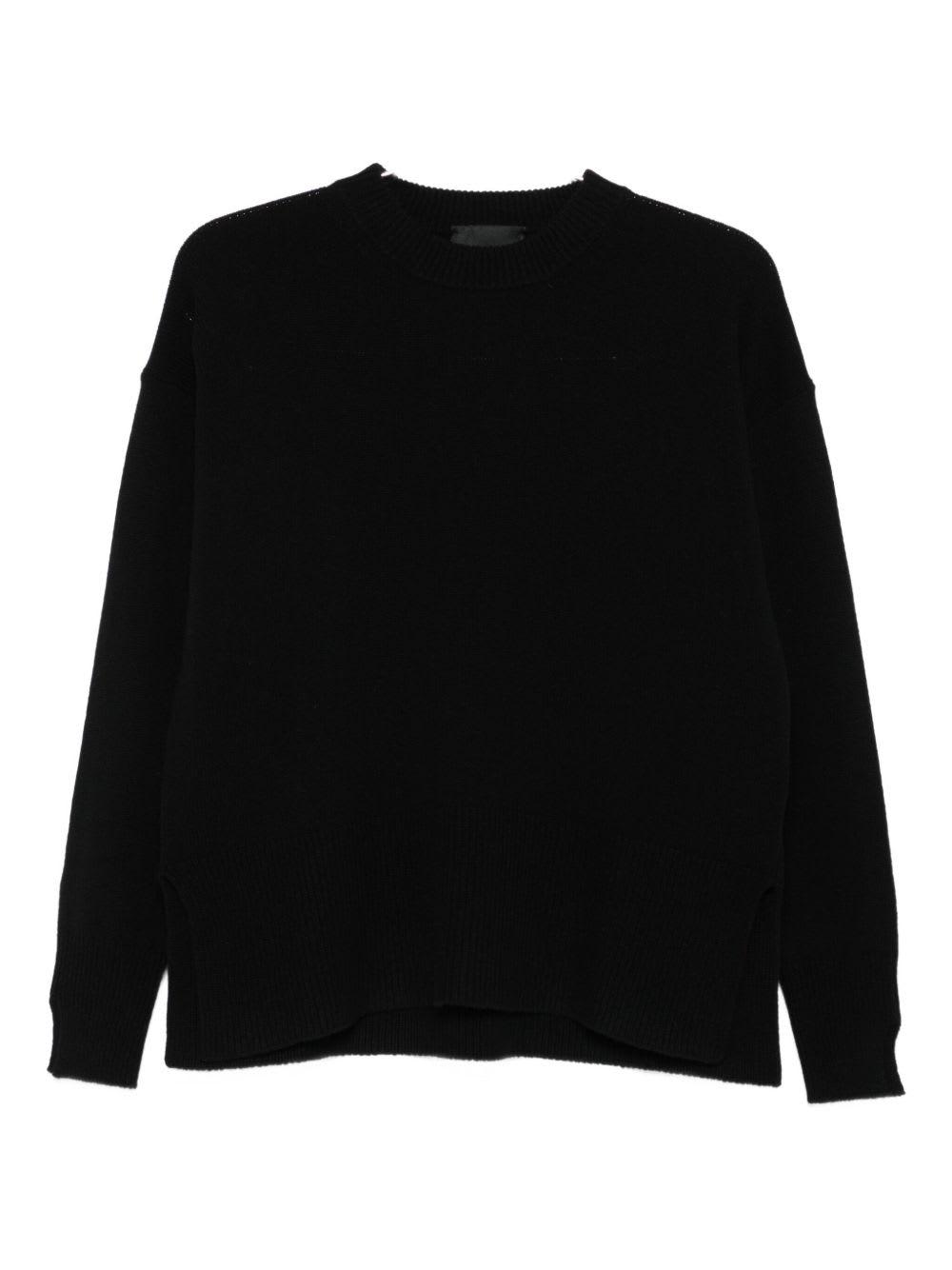 roberto collina black long-sleeved sweater