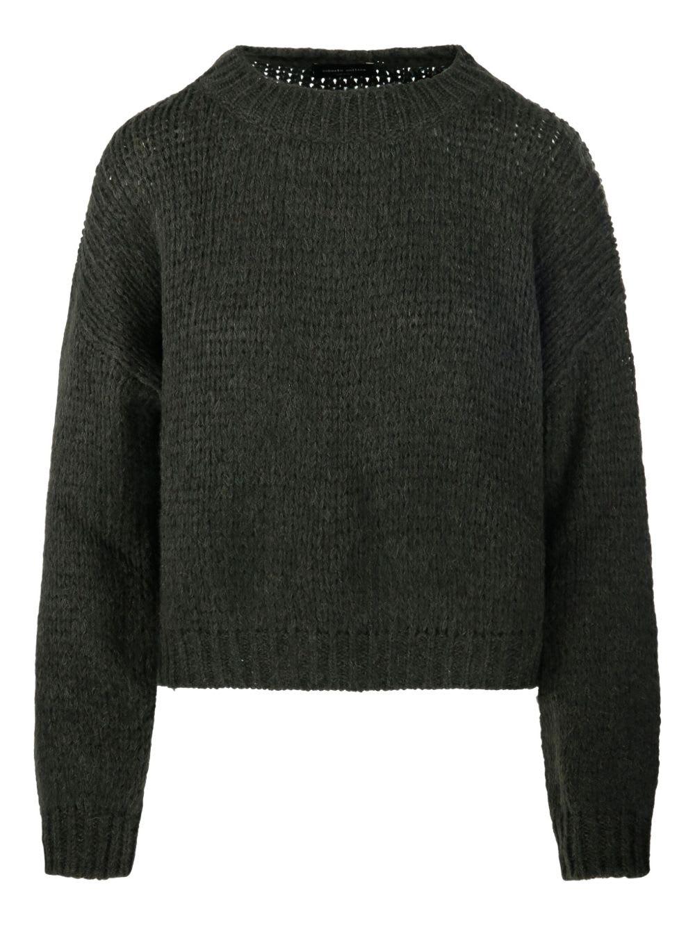 roberto collina light blue alpaca wool sweater