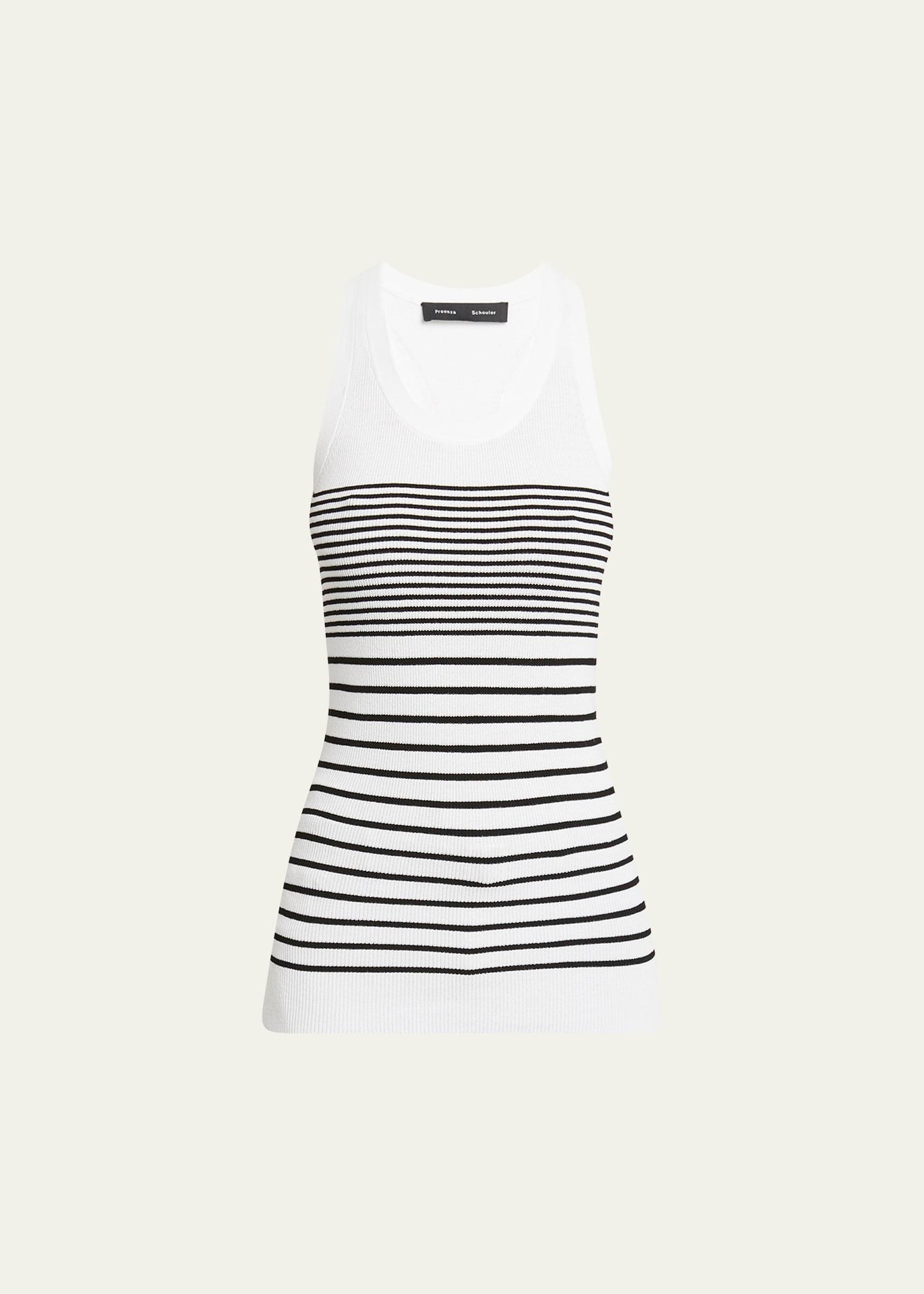 roberts stripe ribbed matte tank top