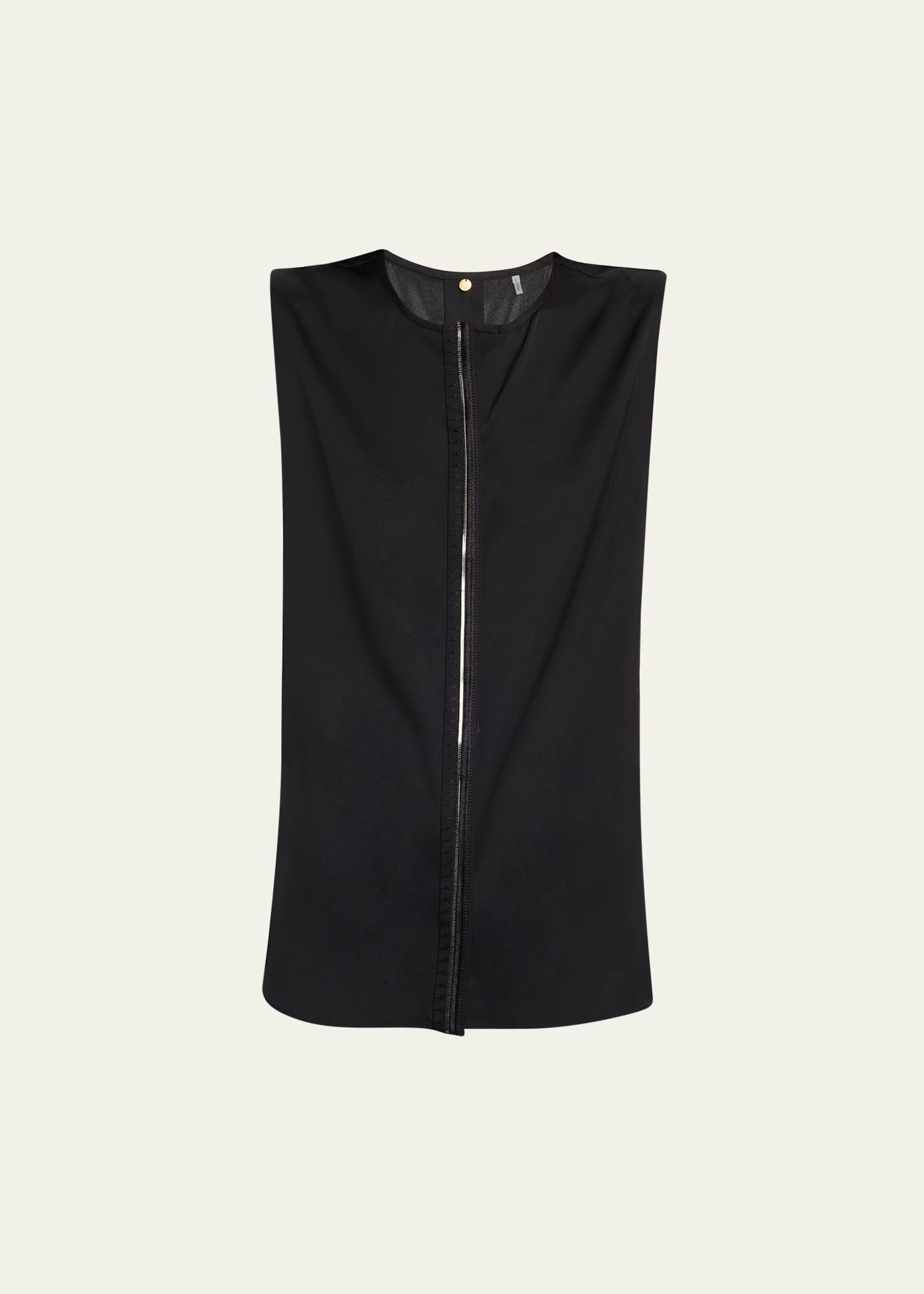 robi sleeveless embroidered blouse