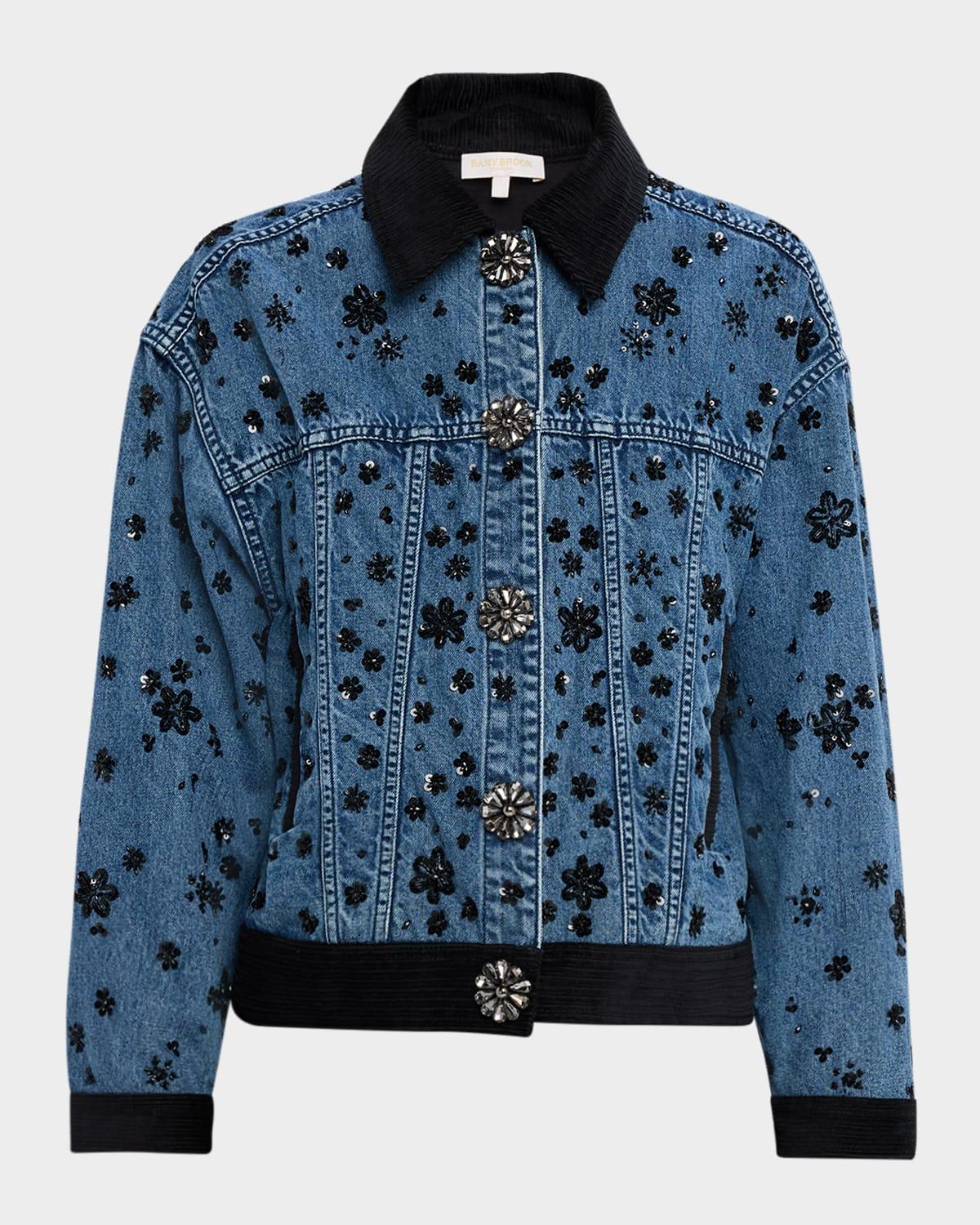 robin embellished denim jacket
