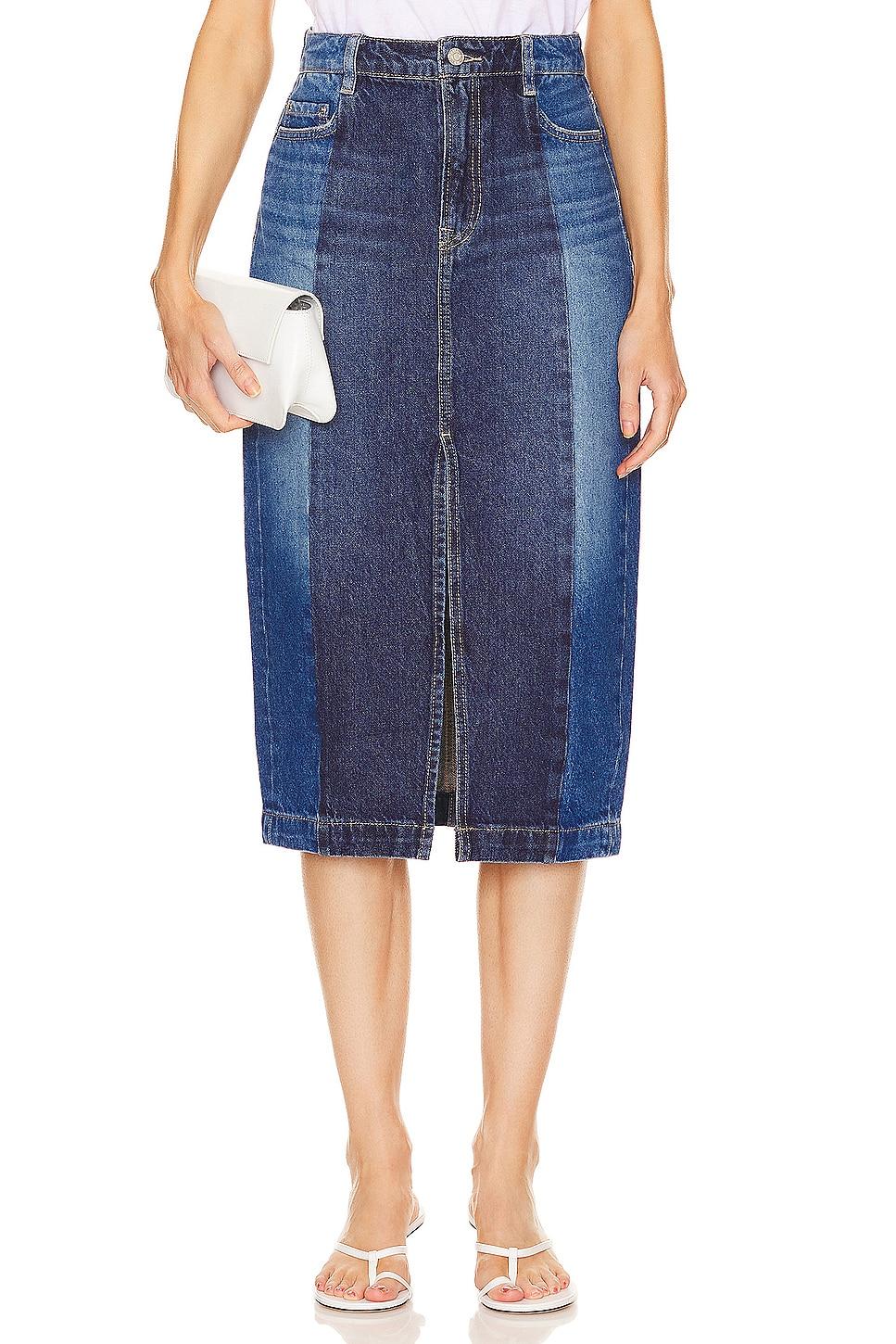 robin seamed tonal midi skirt