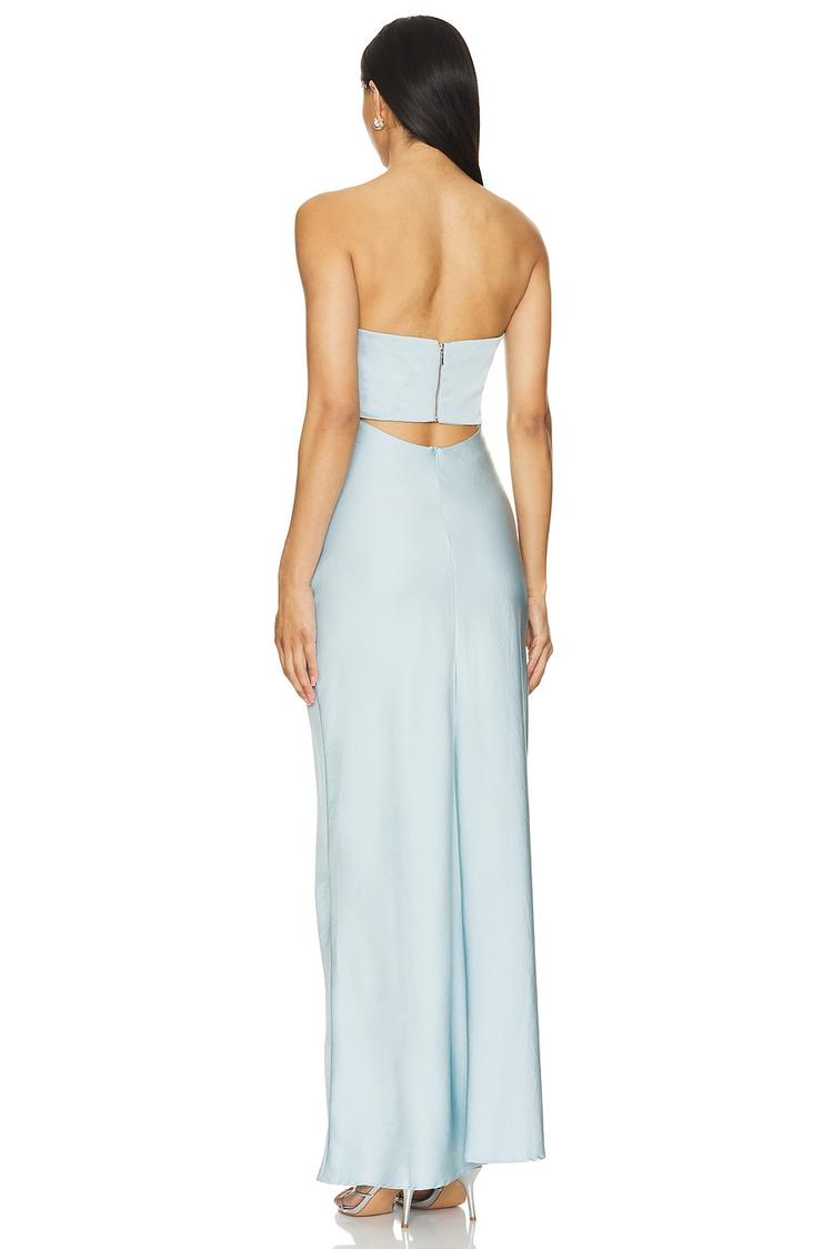 rochelle twist strapless dress