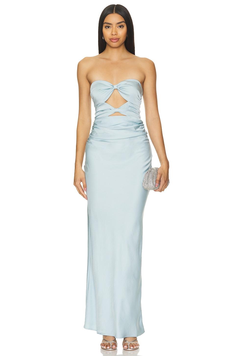 rochelle twist strapless dress