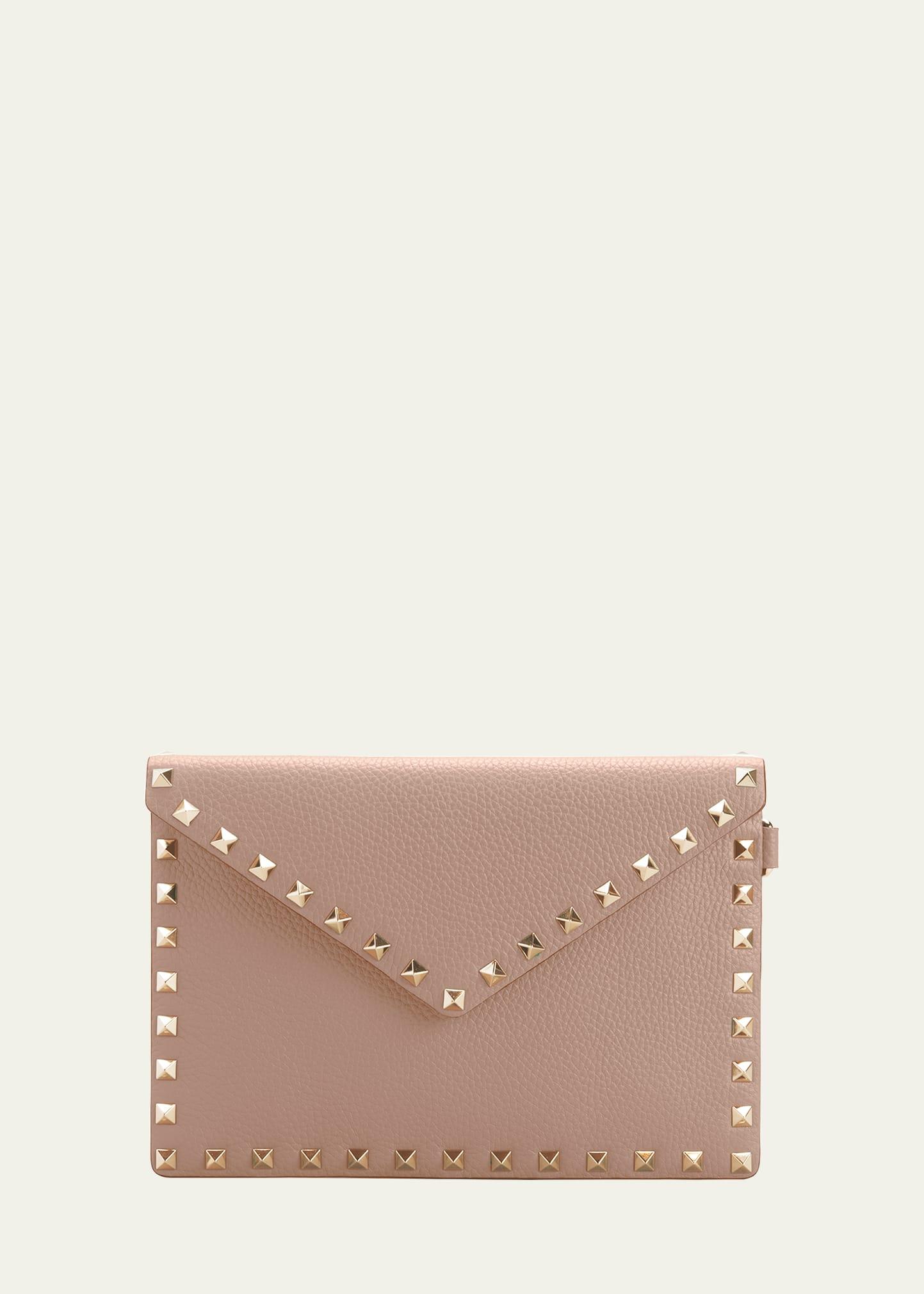 rockstud envelope flap wristlet pouch