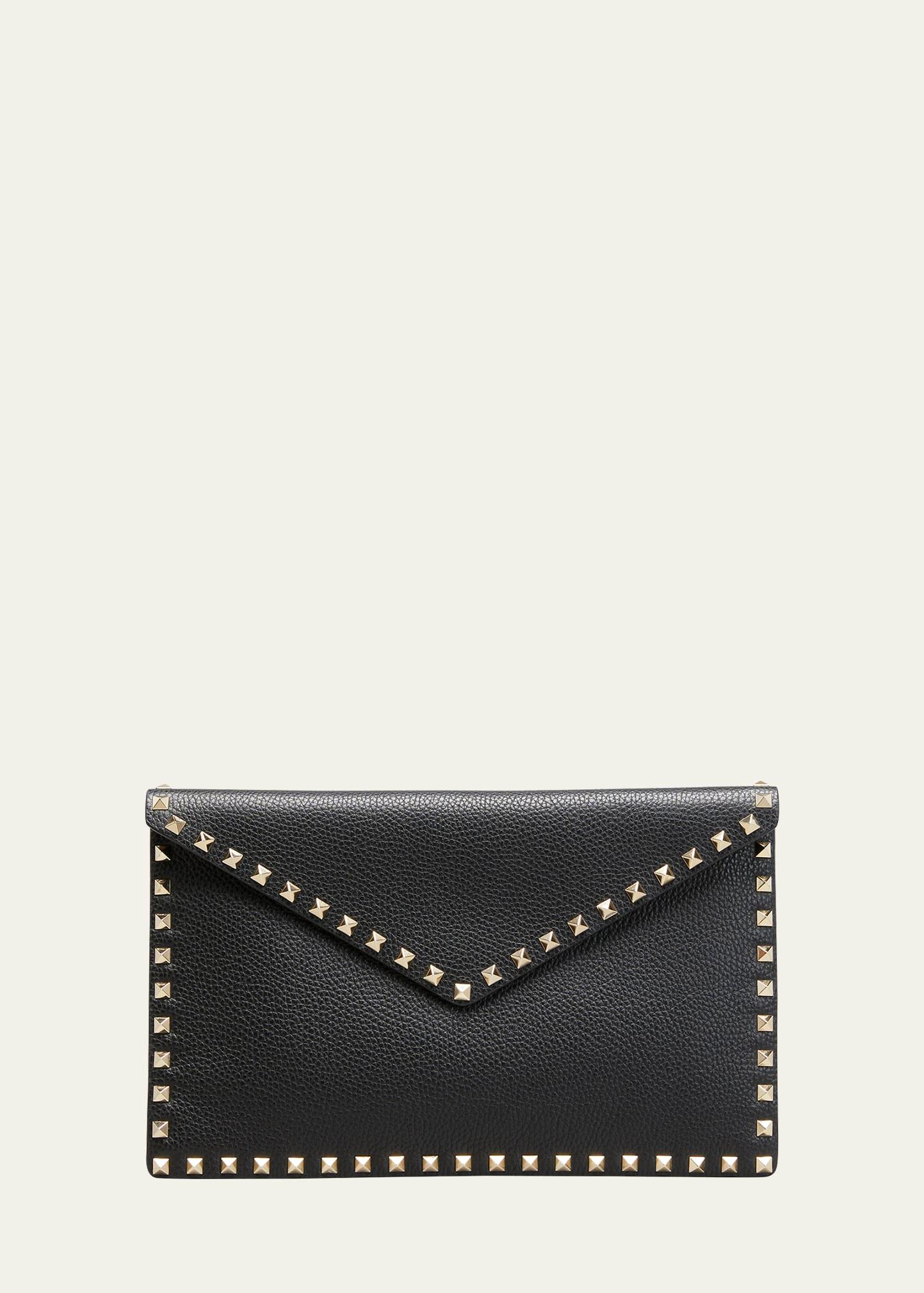 rockstud large envelope clutch bag